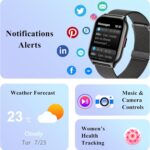 2024 Smart Watch for Women Men, 2.01" Smartwatch Make & Answer Call, Fitness Watch, Blood Pressure, Fitness Tracker, Heart Rate & Sleep, 100+ Sports Activity Tracker Step Counter for Android iOS - Image 5