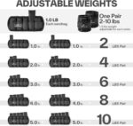 Sportneer Adjustable Ankle Weights: 1 Pair 0.9/1.8/2.7/3.6/4.5 kg Wrist Weights Leg Weights for Women Men Gym Fitness Workout Walking Jogging 2.2 kg per Ankle, 4.5 kg per Pair - Image 4