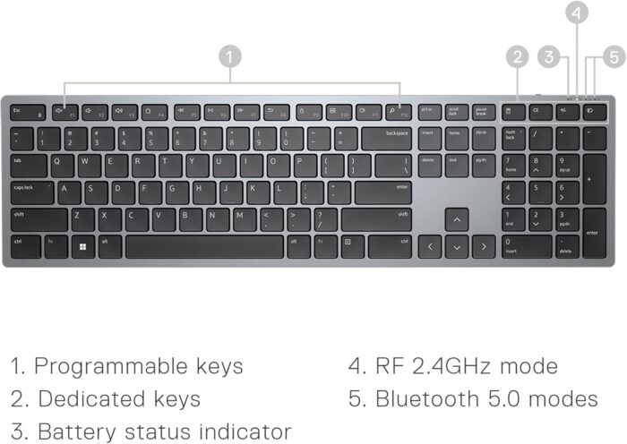 Dell Premier Multi-Device Wireless Keyboard and Mouse - KM7321W - Image 4