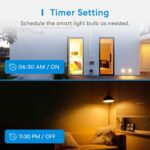 Meross Smart Bulb, 4 Pack LED Smart Light Bulb,Multicolor, with Timer, Compatible with Apple HomeKit, Alexa, Google Home and SmartThings, E27 2700K-6500K RGBWW Wi-Fi Dimmable Bulb - Image 5