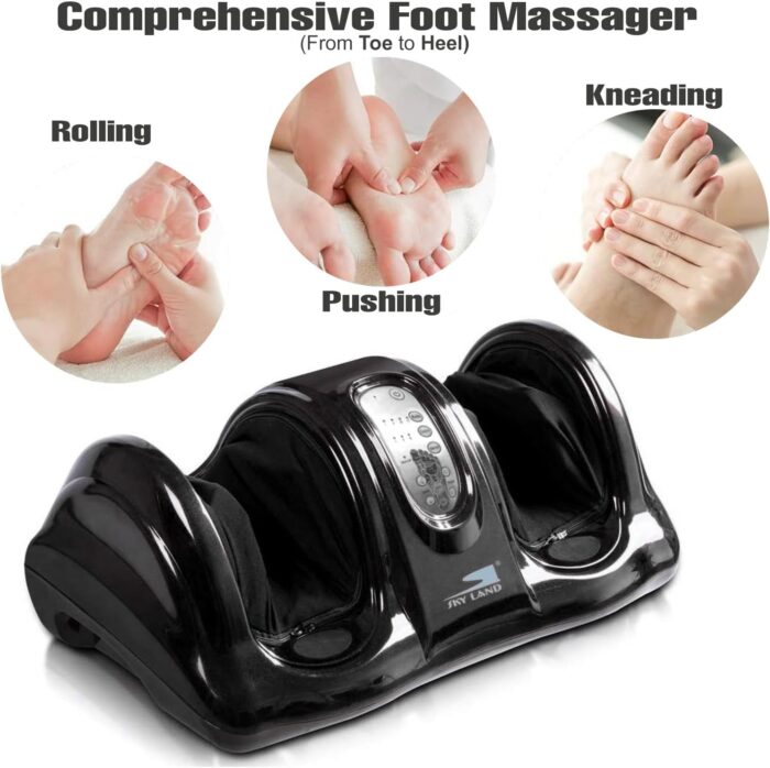SKY LAND Foot Massager Machine | Shiatsu Foot & Calf Massager For Reflexology Kneading & Rolling with Remote Control | Promotes Blood Circulation & Relieves Foot Pain | EM-2158, Black - Image 3