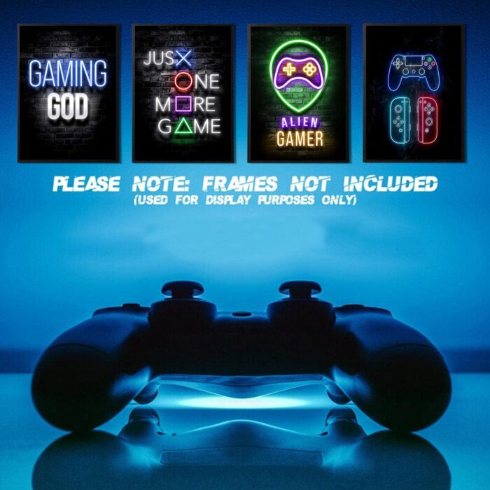 Gamer Room Decor Posters for Boys | Video Game Wall Art | Fashion Gaming Posters for Game Room (Unframed, 8x10 Inch, 6 Pieces) - Image 3