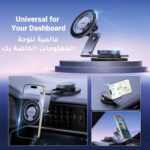 UGREEN MagSafe Car Mount Tesla Magnetic Car Phone Holder, [Upgraded 5-in-1 Tesla/Dashboard/Windscreen/Table], [360° Rotation Retractable Accessories], Fit for iPhone 16/15/14, Samsung S25/24/23 - Image 3