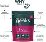 Biotin Hair Growth Supplement - 1 Year Supply High Strength Biotin 10,000mcg Per Tablet, Hair Skin and Nails Vitamins for Women & Men, 365 Vegan Biotin Tablets - Easy to Swallow UK Made Hair Vitamins - Image 6