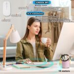 AWH Bluetooth Keyboard and Mouse Combo,Ultra Slim Rechargeable Portable Wireless Keyboard Mouse Set Compact for Android Windows Tablet Cell Phone iPhone iPad Computer Desktop PC Laptop(White) - Image 3