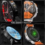 Military Smart Watch for Men with LED Flashlight 1.85” Rugged Smart Watch 730mAh Battery 114 Sports Modes Fitness Watch Heart Rate Sleep Tracker Tactical Smartwatch for iOS Android,Orange - Image 4