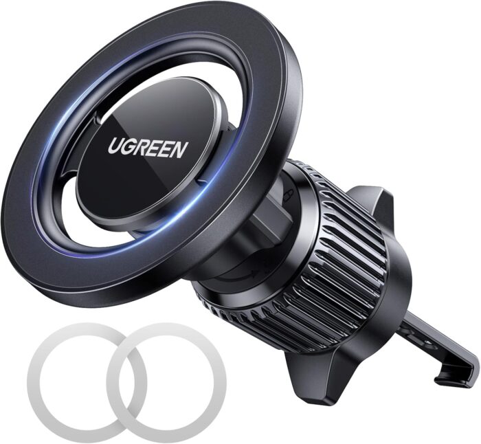 UGREEN Car Phone Holder MagSafe Car Mount, [360° Rotation Super Stable], One-hand Auto Lock, No Blocking Air Vent Magnetic Mobile Holder Accessories, Fit for iPhone 16/15/14, Samsung S25/24/23/Z Flip - Image 1