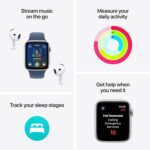 Apple Watch SE (2nd Gen) GPS + Cellular 44mm Smartwatch with Starlight Aluminium Case with Starlight Sport Band - M/L. Fitness and Sleep Trackers, Crash Detection, Heart Rate Monitor, Retina Display - Image 3