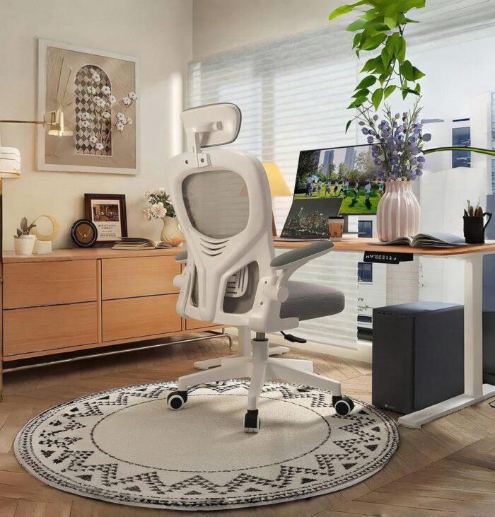 Gaming Chair, Computer Chair with Fabric，Office Chair with Armrest & Adjustable Seat, Ergonomic Video Game Chair with Neck and Massage Lumbar Support