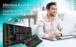Aowin Excel Shortcut Keys Mouse Pad,Large Excel Cheat Sheet Desk Pad,Computer Desk Mousepad Over 150 Shortcut Keys,Non-Slip&Waterproof Desk mat,PC Spreadsheet Keyboard Mat for Office Use - Image 2