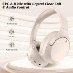 Active Noise Cancelling Headphones, Wireless Headphones, Bluetooth Headphones v5.3, CVC 8.0 Mic, 55H PlayTime, Over 28dB Noise Cancel, Hi-Fi Audio Sound Earphone, USB-C Charging, Protein Skin Ear Cups - Image 6