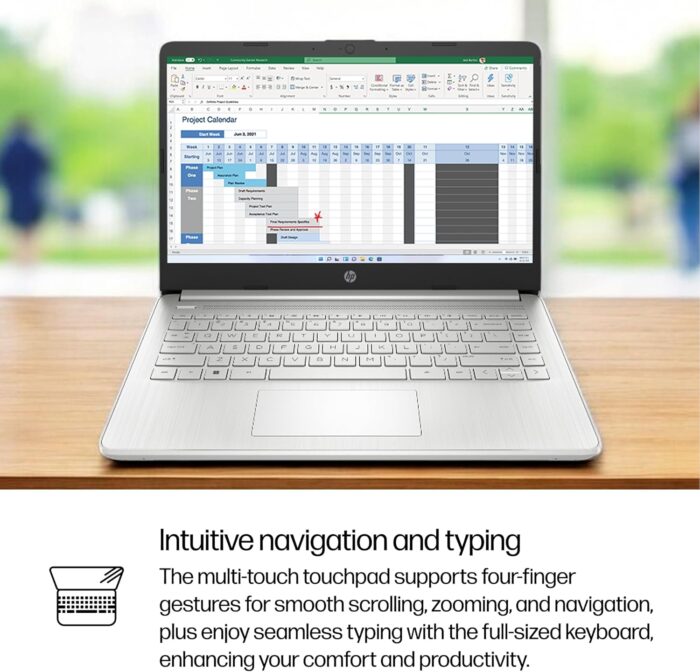 HP 14" Laptop, HD Display, Intel Core i3-1215U, 8GB RAM, 256GB SSD, Intel UHD Graphics, Windows 11 Home in S Mode, Natural Silver, 14-dq5009nr - Image 6