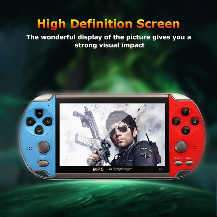 Morelian X7 4.3 Inch Video Game Console Handheld Game Players Double Rocker 8GB Memory Built in 1000 Games MP5 Game Controller TV Output - Image 8