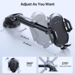 Miracase 【2023 New Generation】Car Phone Holder, Long Arm Phone Holder Car for Dashboard Windshield Air Vent【Heat-Resistant Strong Suction Cup】Car Mobile Holder Compatible with All Smartphones - Image 4
