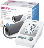Beurer BM26 Upper Arm Blood Pressure Monitor, Large Cuff, 4 Users, Automatic & Digital, Large Display, Irreg. Heartbeat Detector, Cuff Circ. 8.7”-16.5”, Home Use BP Machine Kit, Highly accurate