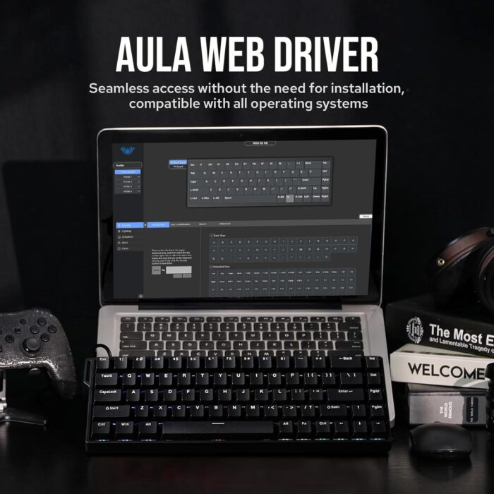 EPOMAKER AULA WIN68 HE Magnetic Keyboard with Adjustable Actuation, Hall Effect Keyboard with 0.3ms Latency, 65% Wired Compact Keyboard, 8000 Hz Polling Rate, Hot-Swap (Black) - Image 5