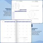 Clever Fox Fitness & Food Journal – Nutrition & Workout Planner for Women & Men – Diet & Gym Exercise Log Book with Calendars, Diet & Training Trackers - Undated, A5 Size, Hardcover (Mystic Blue) - Image 4