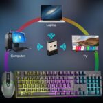 Gaming Wireless Keyboard and Mouse Combo Metal Surface Rechanrgeable Big Battery 2800mah Mechanical Feel LED Backlit Compatible with Xbox one PS5 Laptop Computer Gamer(2.4G,G311,local) - Image 7