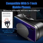 AEVRG VR Headset Adjustable 3D VR Glasses Virtual Reality Headset HD Blu-ray Eye Protected Support 5~7 Inch, Black for Android Smartphone - Image 4