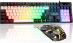 CHONCHOW USB Wired Keyboad and Mouse Combo Full Size Rainbow LED Light Up Backlit Gamer Keyboard and Mouse Set, Mouse and Keyboard Combo for Computer Laptop Xbox PS4 PS5 Gaming and Work(1953,local)