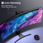 Quntis Curved Monitor Light Bar with Remote &Touch, Auto Adjustable Brightness and Colour Temperature Eye-Care USB Computer Lamp with Multifunction Shelf Screen Light Bar, No Glare Home Office Gaming - Image 3