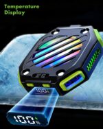 Magnetic Phone Cooler, Azonee Rechargeable Cooling Fan with RGB LED and Temperature Display, Semiconductor Phone Radiator for Mobile Gaming and Tiktok Live Streaming (Green) - Image 6
