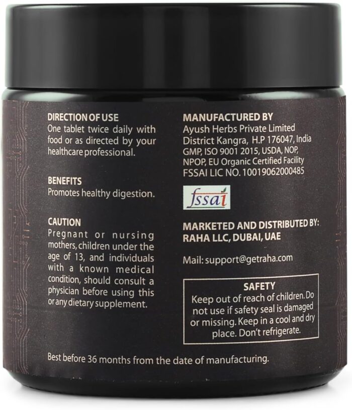 Raha-Healthy Digestion Formulation (Harad Bahera Dill) Plant based Dietary Digestive Supplements for Bloating Relief, Constipation and to Boosts Digestion - Image 2