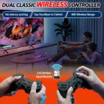 SHEPUDRUC Wireless Retro Handheld Game Console, Game Console Stick Built-in 20000+ Plug-and-Play Video Games, Equipped with 18 Simulators, 4K HDMI Output and Dual 2.4G Controller（50GB Memory Card） - Image 4