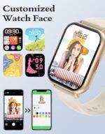 RUIMEN Smart Watches for Women Men (Answer/Make Calls, 2 Bands Included), 1.8" Smartwatch for iOS/Android Phones, Fitness Tracker Heart Rate/Sleep Monitor Digital Watch Waterproof Milky White - Image 5