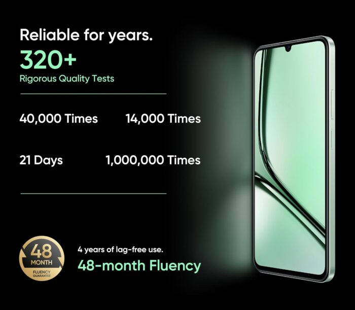 Realme Note 60X (3GB RAM, 64GB Storage) - 6.74" 90Hz Display, 5000mAh Battery, Unisoc T612, 8MP Camera, Android 14 | Dual SIM | Reinforced Glass | Type-C - Middle East Version (Marble Black) - Image 8