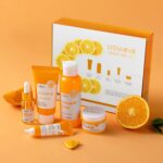 LAIKOU Vitamin C Skin Care Set, 5 Pcs Skincare Kit for Women, with Vitamin C Serum for Face Toner Eye Cream Face Cream Cleanser, Skin Care Gift Set for Women Teenage Girls Mom Daughter - Image 4