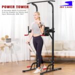 SKY LAND Pro Power Tower & Adjustable Sit-Up Bench Bundle – Heavy-Duty Steel, Multi-Function Home Gym Station for Dips, Pull-Ups, Push-Ups, Adjustable Angles Workout Bench - Image 2