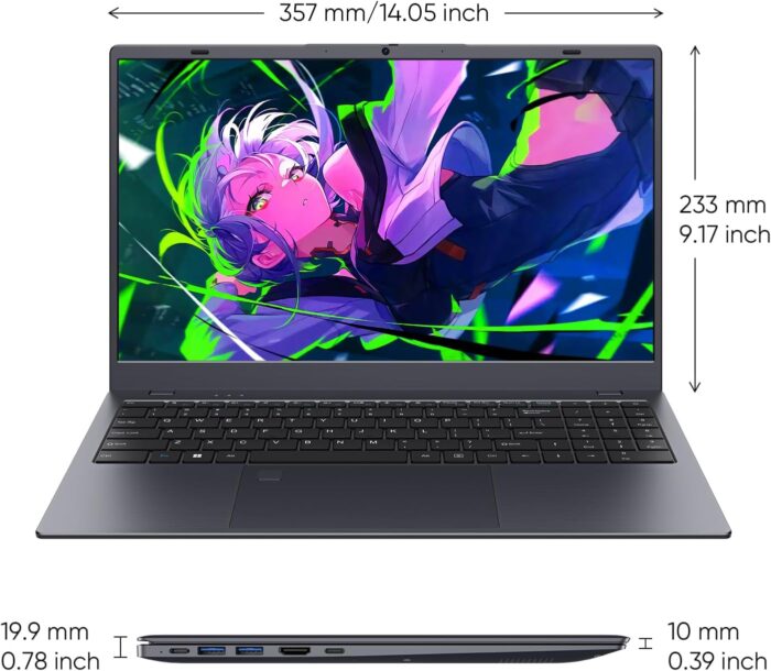 Coolby - Windows 11 15.6 inch Notebook, 16GB RAM/1TB NVMe SSD, 1920x1080 IPS Display, Intel N100 Quad-Core Laptop, Compatible with WiFi 6, BT, RJ45 - Image 2