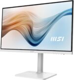 MSI Modern MD2412PW 23.8 Inch FHD Office Monitor - 1920 x 1080 IPS Panel, 100 Hz, Eye-Friendly Screen, HDR Ready, Built-in Speakers, 4-Way Adjustable Stand - HDMI 1.4b, USB Type-C, White - Image 4
