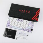 EPOMAKER Ajazz AK820 Pro 75% Gasket-mounted Mechanical Keyboard with TFT Screen, 3 Modes(Bluetooth 5.1/2.4G Wireless & Type-C Wired), Sound Dampening Foams (White Purple, Ajazz Flying Fish Switch) - Image 7