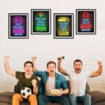 Simimi art Printed Neon Gaming Posters Set of 4 (8â€ X 10â€), Boys Room Decorations for Bedroom,Video Game Wall Art,Gamer, Teen boy bedroom, game room, No Frames - Image 5