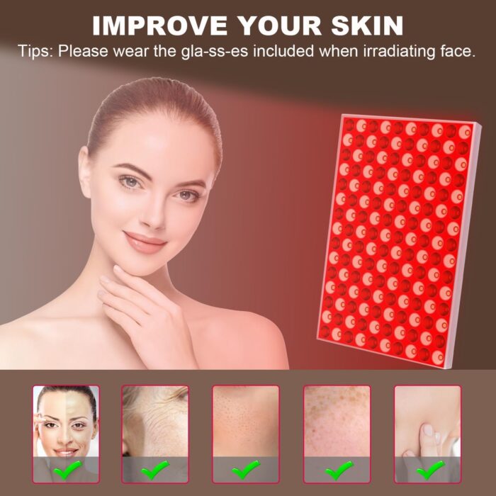 Skylaxy LED-Red-Light-Therapy-Device: Red Light Panel Near Infrared 850nm and Deep 660nm Combo LED Red Light Therapy at Home for Face Skin Beauty, Pain Relief of Muscles and Joints (2 Pack) - Image 2