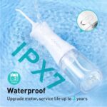 COSLUS Water Flosser for Teeth Braces Gums Care - Portable Oral Irrigador with 3 Modes & 8 DIY Levels for Multiple Users, Cordless for Travel, 300ML, BPA-Free, Home Use, White C30(FC5360) - Image 7
