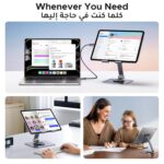 UGREEN iPad Stand 360° Rotatable Metal Phone and Tablet Stand Holder for Desk Adjustable Foldable Tablet Mount Compatible with All up tp 13'' Devices iPhone 16 Pro Max iPad Pro/Air/Mini Galaxy Tab - Image 5