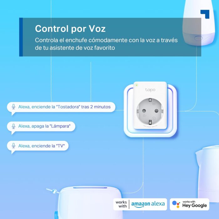 Tapo Smart Plug with Energy Monitoring, Max 13A,Works with Amazon Alexa & Google Home, Wi-Fi Alexa Smart Plug, Remote Control, Device Sharing, No Hub Required, Tapo P110, White - Image 5