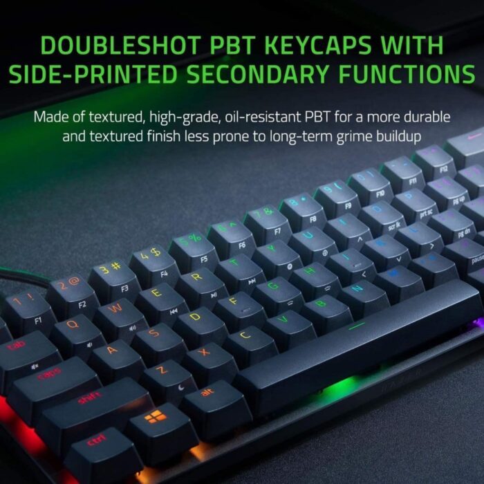 Razer Huntsman Mini Linear Optical Switches (Red) 60% Gaming Keyboard: Chroma RGB Lighting, Pbt Keycaps, Onboard Memory - Black - Image 3