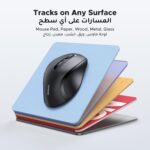 UGREEN Wireless Mouse Ergonomic, 2.4GHz Cordless Computer Mouse with 3-Level DPI (800/1200/1600), USB Silent Mice 6 Buttons for PC, Laptop, MacBook Pro/Air, Chromebook, Notebook, Full Size Black - Image 7