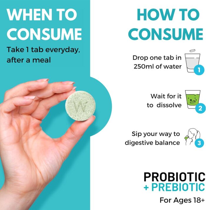 WELLBEING NUTRITION Daily Probiotic + Prebiotic| Plant Based |18 Billion CFU, 6 Strains for Men & Women with Organic Prebiotic Fiber for Digestion, Gut Health, Metabolism | 42 Effervescent Tabs - Image 5