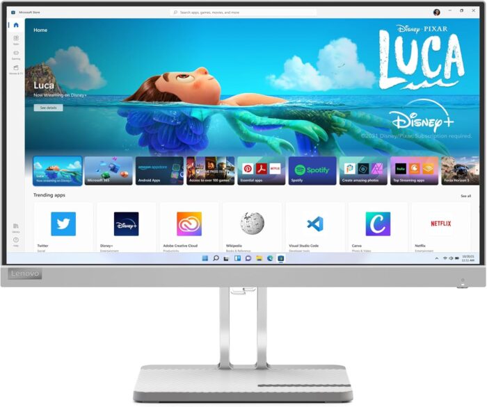 Lenovo L22e-40 – Everyday Monitor - 21.45" FHD Display - 75Hz - 4ms–16ms Response Time - AMD FreeSync - Low Bluelight Certified - Tilt Stand - HDMI 1.4 - VGA - Audio Out - Image 2