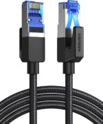 UGREEN Ethernet Cable 1M Cat 8 Gigabit Network Cord High-Speed 40Gbps 2000MHz RJ45 Internet Cable Braided Double Shielded Ethernet Wire Compatible with Gaming Switch PS4 PS5 PC Router TV Xbox