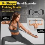 CLOUDFOUR Resistance Bands set of 12pcs, Workout Bands, Exercise Bands for Men and Women, Fitness Stretch Bands for Strength Training, Physical Therapy, Shape Body, Complete Home Workout Equipment - Image 5