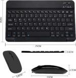 Xukinroy Ultra-Slim Bluetooth Keyboard and Mouse Combo Rechargeable Portable Wireless Keyboard Mouse Set for Apple iPad iPhone iOS 13 and Above Samsung Tablet Phone Smartphone Android Windows (Black) - Image 6
