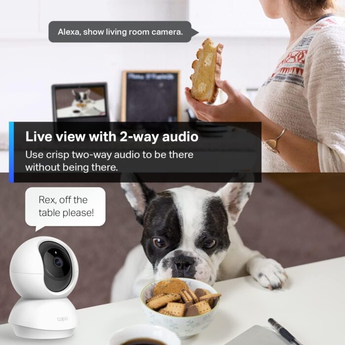 TP-Link Tapo Pan/Tilt 1080p Resolution, 360°Rotational View Security Camera|Motion Tracking |Motion & Baby Crying Detection| 2-Way Audio | Night Vision | Works with Alexa & Google Home (Tapo C200) - Image 5