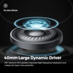 SoundPEATS Space Hybrid Active Noise Cancellation Headphones, Over Ear Headphones with 123H Playtime, Wireless Bluetooth Headset with Deep Bass, Hi-Res Audio, Multipoint Connection&App Customize EQ - Image 3