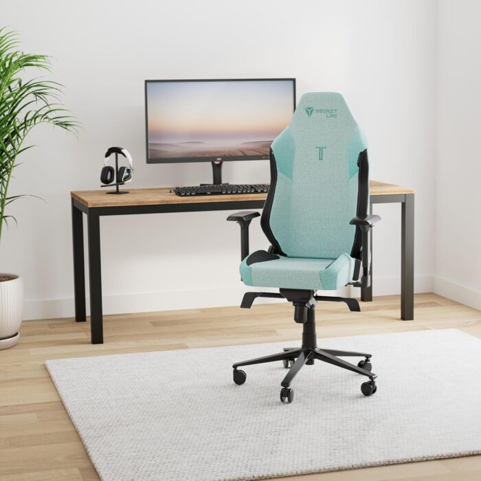 Secretlab Titan Evo Mint Green Gaming Chair - Reclining - Ergonomic & Comfortable Computer Chair with 4D Armrests - Magnetic Head Pillow & 4-Way Lumbar Support - Small - Green - Fabric - Image 2